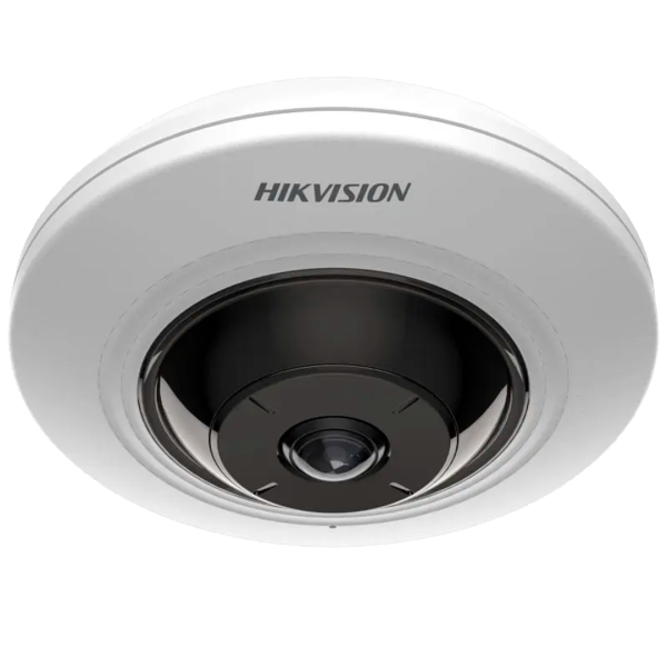 OJO DE PEZ MINI FISHEYE IP 5MP  PANORÁMICA 180° - 360° / 8 MTS IR / INTERIOR / POE / HEOP / ACUSENSE / DETECCIÓN FACIAL / MICROFONO INTEGRADO