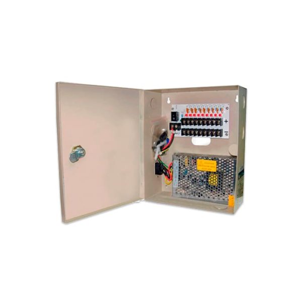 FUENTE REGULADA PARA 18 CAMARAS 110V/12 VDC 10A