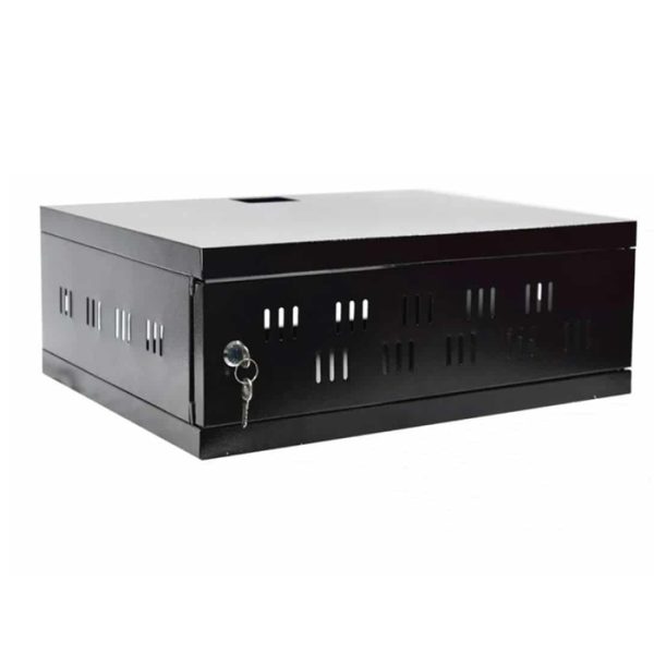 GABINETE TECLAM NEGRO DVR NVR 21X52X45 CON LLAVE