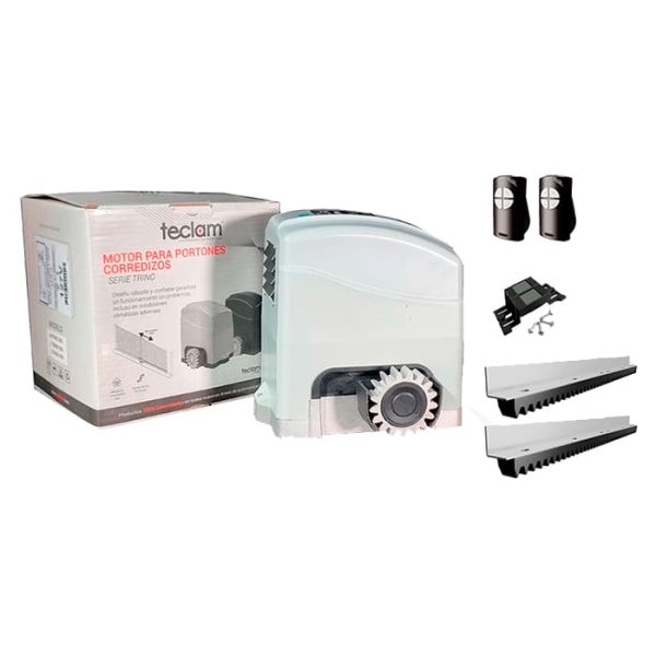 KIT MOTOR TRINO 500KG 3M CREMALLERA ALUMINIO 2 CONTROL 1 LLAVE AGL