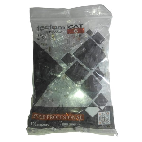 FUNDA DE CONECTORES RJ45 CAT6E  TECLAM SIN TOPE