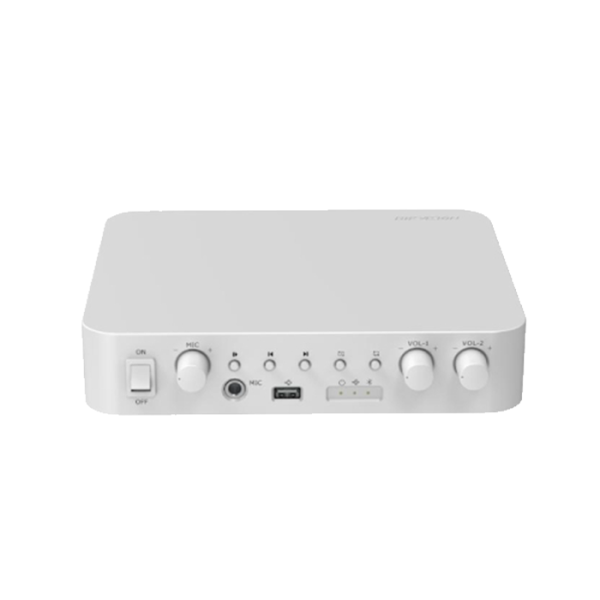 AMPLIFICADOR PARA PARLANTE / 2 CANALES / 60W / BLUETOOTH / ENTRADA Y SALIDA RCA / USB / 1 ENTRADA MICRÓFONO / 24VCD